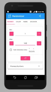 Random Generator - Numbers Nam screenshot 0