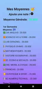 MesMoyennes screenshot 0