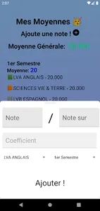 MesMoyennes screenshot 3