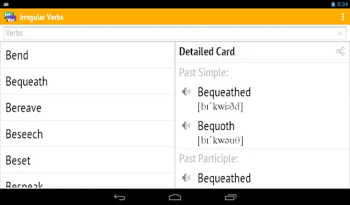 English Irregular Verbs screenshot 4