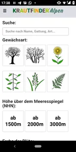 Krautfinder Alpenpflanzen screenshot 0