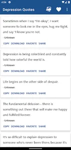 Depression Sayings and Quotes screenshot 0