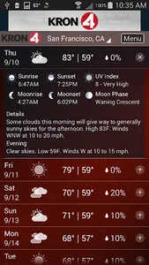 KRON4 Wx - San Francisco screenshot 1