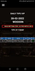 BETTING TIPS VIP - OVER/UNDER screenshot 2