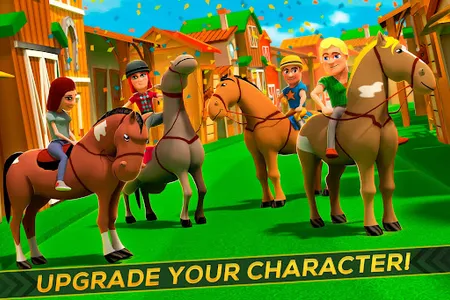 Cartoon Horse Riding: Run Race screenshot 3