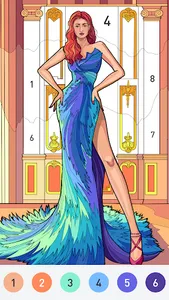 Lady Color - Paint by number screenshot 1