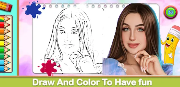 Lady Diana Coloring Game screenshot 2