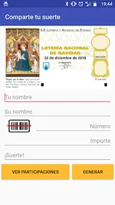 Comparte tu suerte - Lotería d screenshot 0