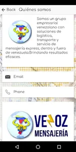 Veloz mensajería screenshot 1