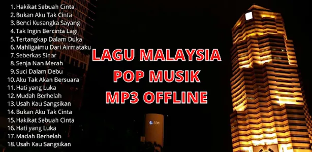 Lagu Malaysia POP MP3 Offline screenshot 0