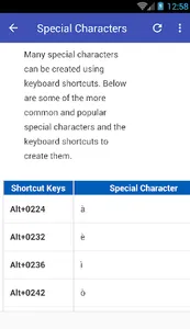 Shortcut Key for Computer screenshot 1