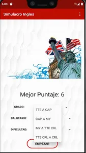 Simulacro Ingles screenshot 0