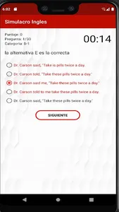 Simulacro Ingles screenshot 2