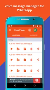 Opus Player: Manage audio screenshot 0