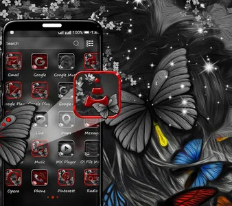 Abstract Girl Launcher Theme screenshot 1