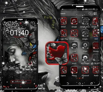 Abstract Girl Launcher Theme screenshot 4