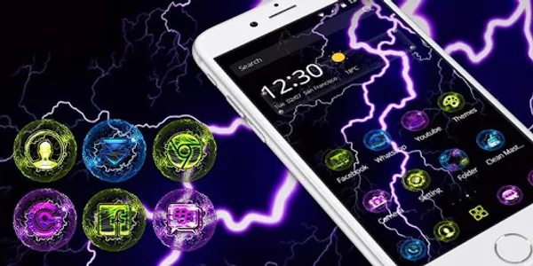 Purple Thunder Tech Theme screenshot 1