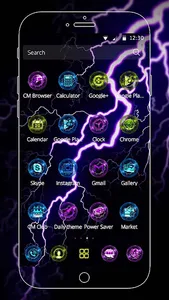Purple Thunder Tech Theme screenshot 4