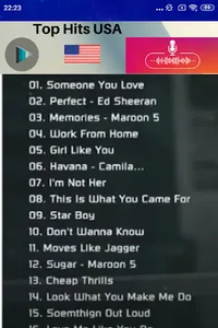 USA Top 40 Songs Free App screenshot 1