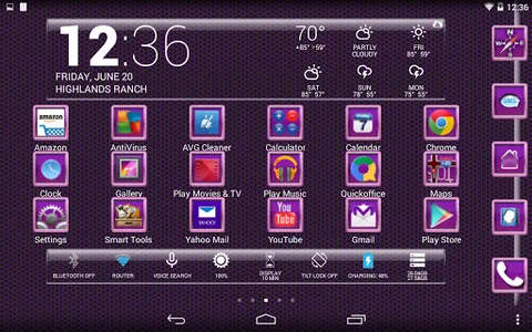 LC Carbon Purple Pink Theme screenshot 3