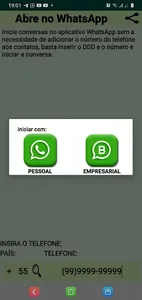 Zap sem contato -  Abre no Wha screenshot 0
