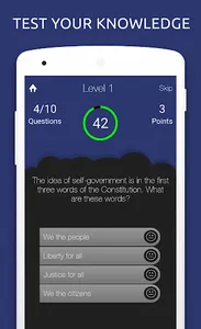 US Citizenship Test Civic Quiz screenshot 0