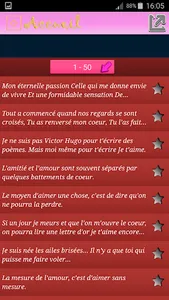 Lettre D'amour - SMS Romantiqu screenshot 1