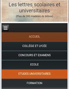 Les lettres  scolaires et univ screenshot 1