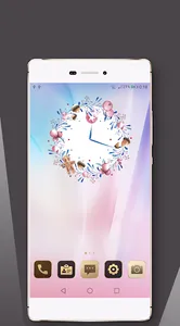 Watercolor Christmas Clock wid screenshot 0