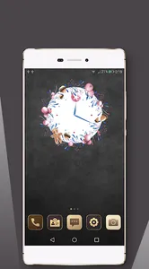 Watercolor Christmas Clock wid screenshot 1