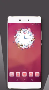 Watercolor Christmas Clock wid screenshot 2
