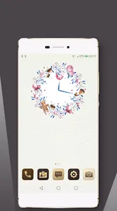 Watercolor Christmas Clock wid screenshot 3