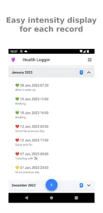 Health Logger screenshot 1