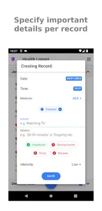 Health Logger screenshot 2