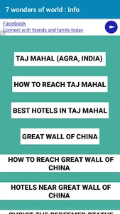 7 wonders of world : Info screenshot 1