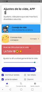 Ajustes de la vida screenshot 0