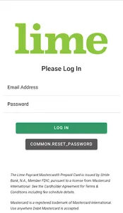 Lime Card Mobile screenshot 1