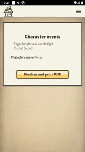RPG Role character generator screenshot 4