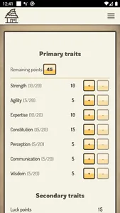 RPG Role character generator screenshot 5