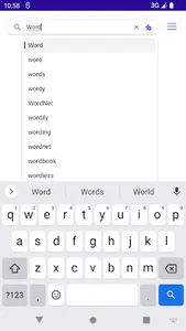 Parvis: An English WordNet Pad screenshot 1