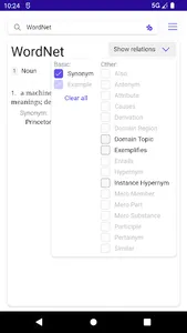 Parvis: An English WordNet Pad screenshot 3