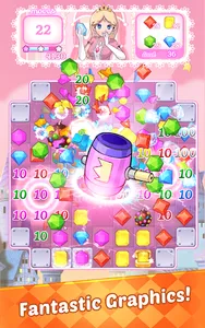 Jewels Princess Puzzle(Match3) screenshot 0