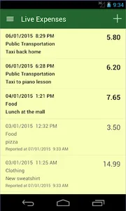 MyExpenses screenshot 1