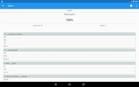 Polish Grammar Tests screenshot 20