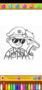 Little Singham coloring book screenshot 5