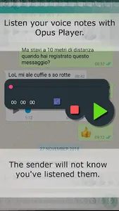 Opus Player - WhatsApp Audio screenshot 1