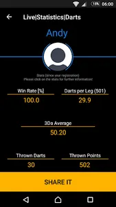 Live Statistics Darts: Scorebo screenshot 2