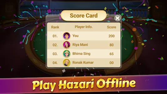 Hazari -1000 points card game screenshot 7