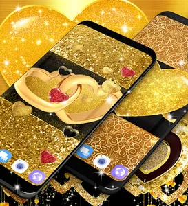 Gold glitter live wallpaper screenshot 6