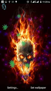 Skull Weed Live Wallpaper screenshot 1